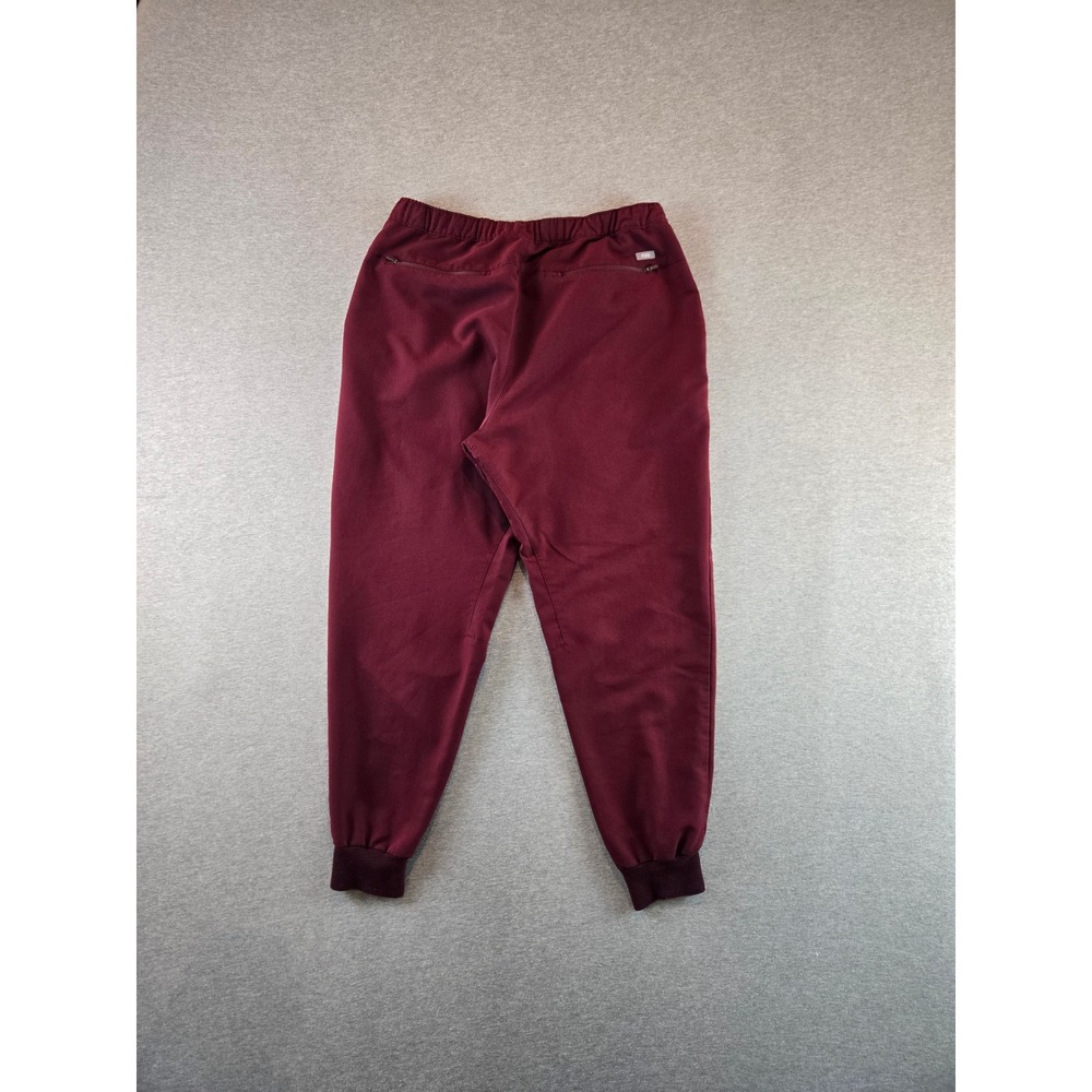 Figs Men's Joggers in Burgundy with Gray Drawstrings - Picture 2 of 14